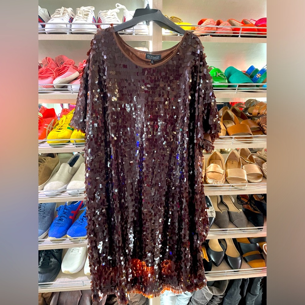 Sequin Shift Dress